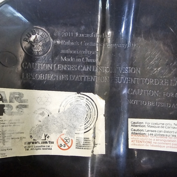 Star Wars Darth Vader Halloween Costume Kids Size Elastic Headband Hard Plastic‎ - Picture 8 of 10